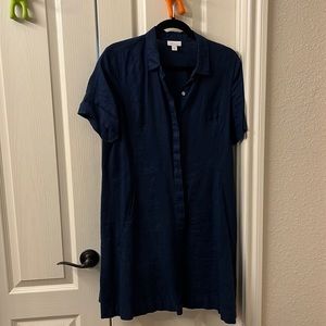 J Jill Navy Linen dress